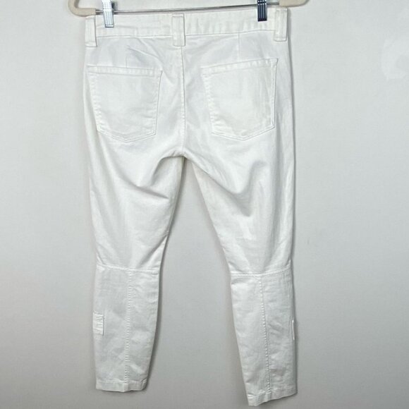 Vince Skinny Jeans White Size 27 Ankle‎ Zipper Style # DV102-2181 Stretch Denim - Picture 4 of 10